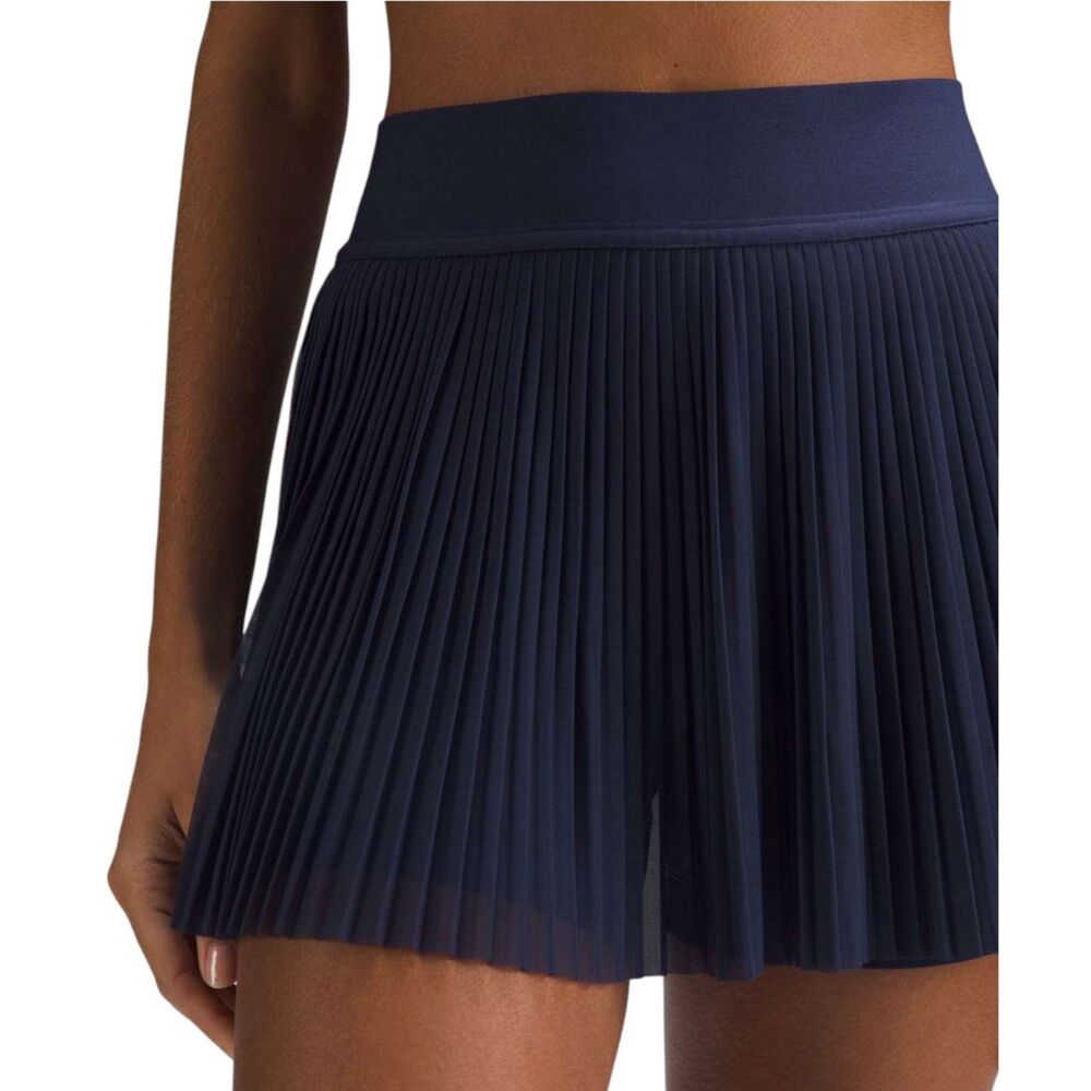 Lululemon Mesh Pleats Mid-Rise Mini Tennis Skirt Night Sea